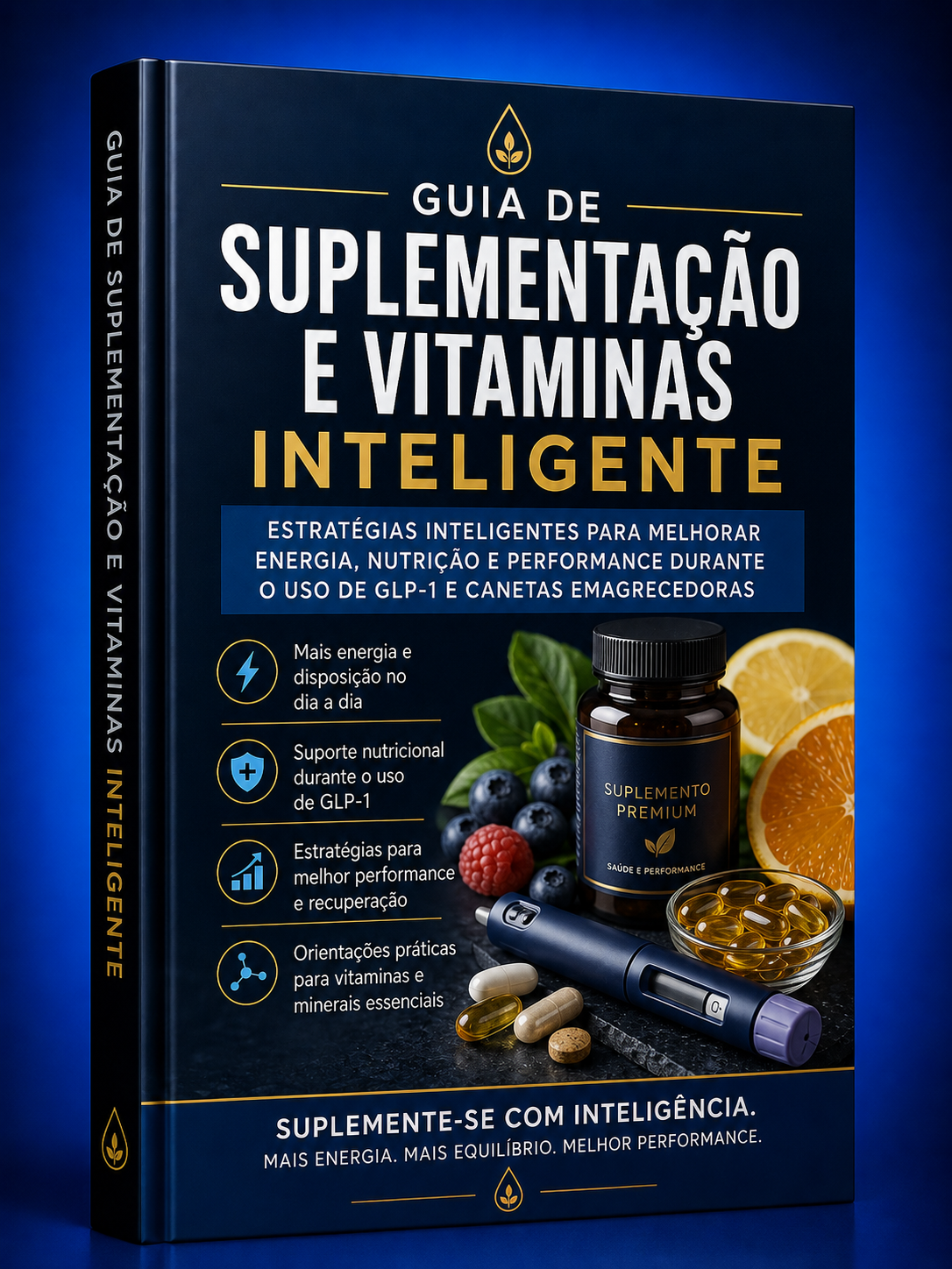 Capa do ebook Guia de Suplementação e Vitaminas Inteligente